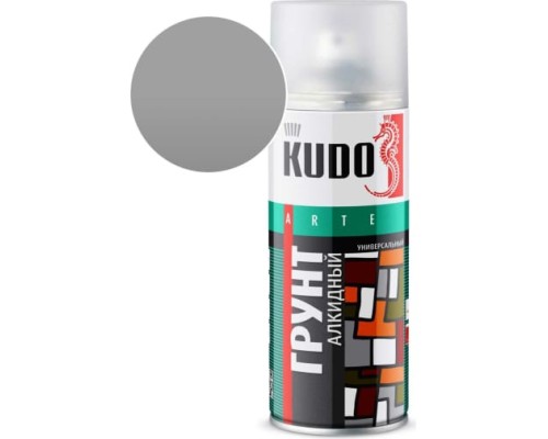 Грунт алкидный серый KUDO KU-2001 универсальный 520мл
