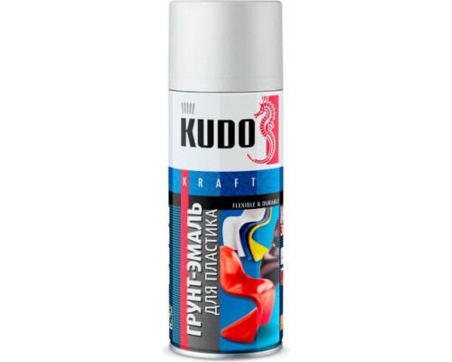 Грунт-Эмаль акриловая белая матовая KUDO KU-6003 для пластика 520мл