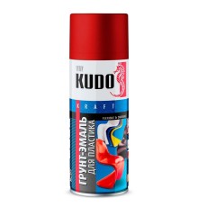 Грунт-Эмаль акриловая бордовая матовая KUDO KU-6010 для пластика 520мл