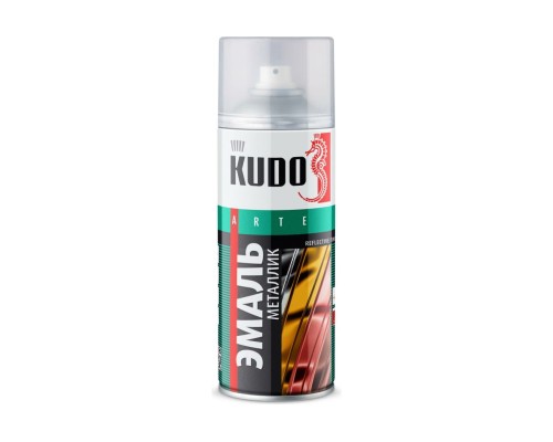 Эмаль акриловая алюминий глянцевая KUDO KU-1025 универсальный металлик 520мл