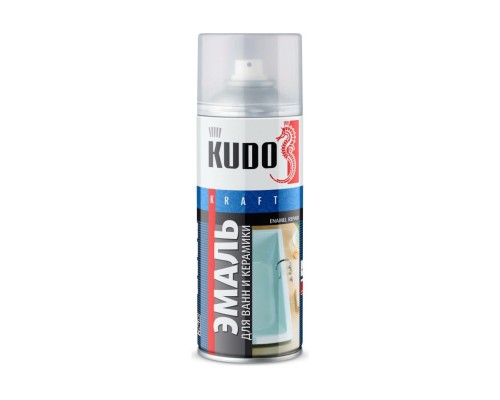 Эмаль акриловая белая глянцевая KUDO KU-1301 для ванн 520мл