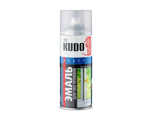 Эмаль акриловая белая матовая KUDO KU-6101 для ПВХ профиля 520мл