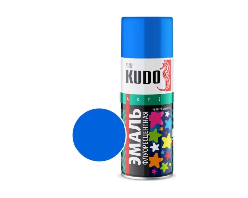Эмаль акриловая голубая матовая KUDO KU-1202 флуоресцентная 520мл