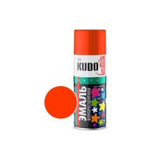 Эмаль акриловая оранжево-красная матовая KUDO KU-1206 флуоресцентная 520мл