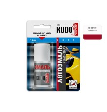 Эмаль алкидная красная глянцевая KUDO KU-70170 для металла с кисточкой (торнадо 170) 15мл