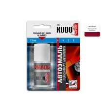 Эмаль базовая темно-красная KUDO KU-70129 для металла с кисточкой (виктория 129) 15мл