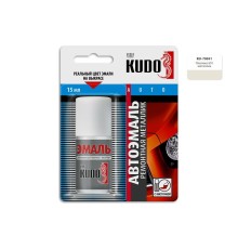Эмаль базовая белая KUDO KU-70691 для металла с кисточкой (платина 691) 15мл