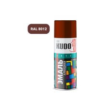 Эмаль алкидная красно-коричневая глянцевая KUDO KU-1024 универсальная RAL 8012 520мл 