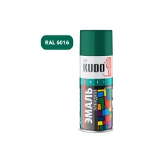 Эмаль алкидная темно-зеленая глянцевая KUDO KU-1007 универсальная RAL 6016 520мл