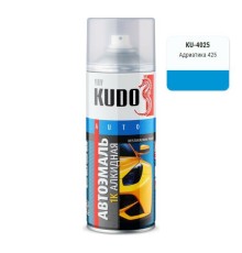 Эмаль алкидная голубая глянцевая KUDO KU-4025 для металла автомобильная ремонтная (адриатика 425) 520мл