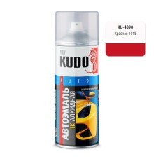 Эмаль алкидная красная глянцевая KUDO KU-4090 для металла автомобильная ремонтная (красная 1015) 520мл