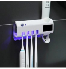 Держатель для зубных щеток с диспенсером и дезинфектором Toothbrush sterilizer